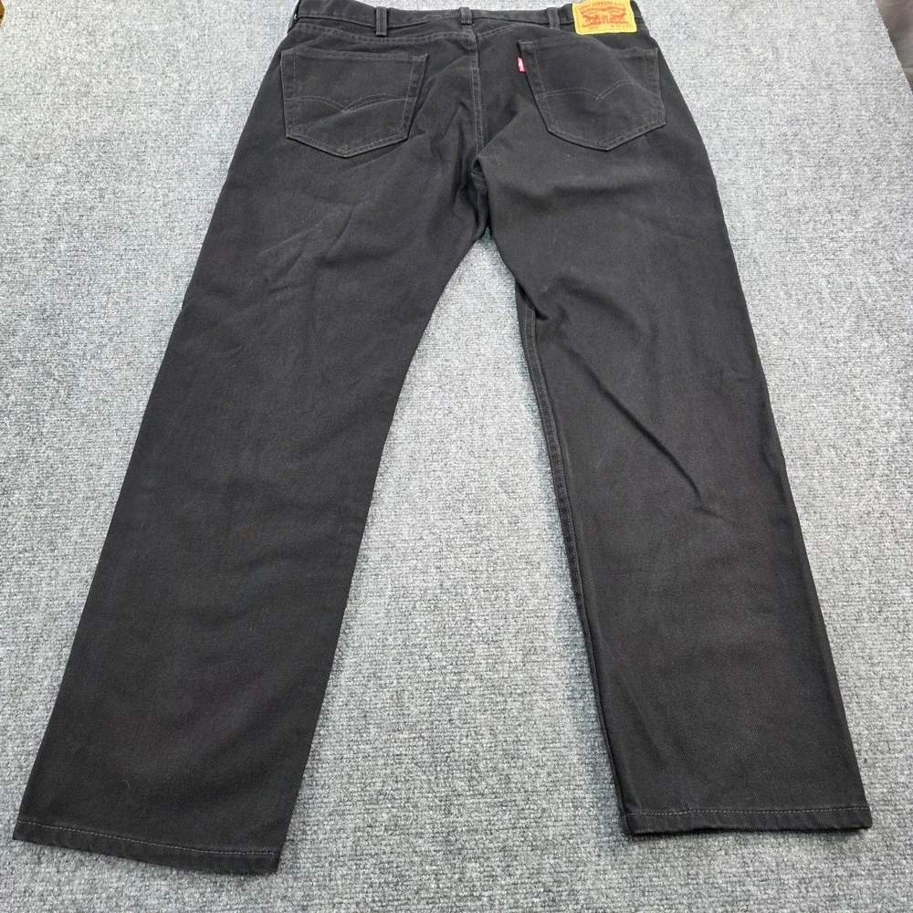 Levi's 505 Regular Fit Jeans Mens W38 L30 Black Denim Classic Casual‎